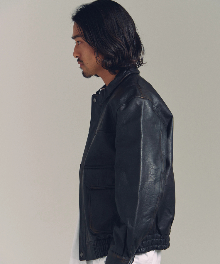 SKOOKUM×JACKROSE】BUFFALO LEATHER A-2 JACKET(MENS