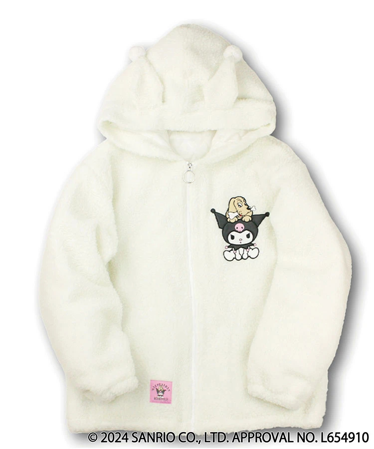 JACKROSE(ジャックローズ) |GALFY×KUROMI/ガルフィー×クロミ モコモコ丸ボアずきんパーカー(WOMENS)