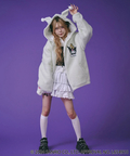 JACKROSE(ジャックローズ) |GALFY×KUROMI/ガルフィー×クロミ モコモコ丸ボアずきんパーカー(WOMENS)