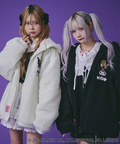 JACKROSE(ジャックローズ) |GALFY×KUROMI/ガルフィー×クロミ モコモコ丸ボアずきんパーカー(WOMENS)