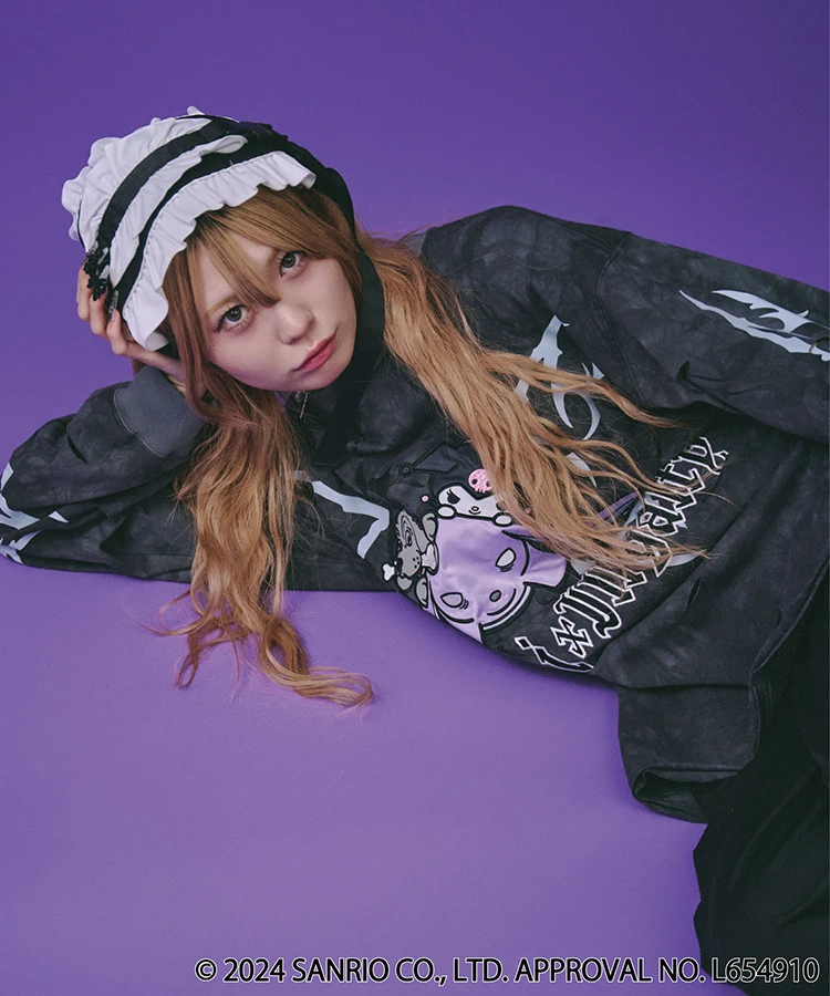 GALFY×KUROMI/ガルフィー×クロミ イルガルフィームラ染めロンTee