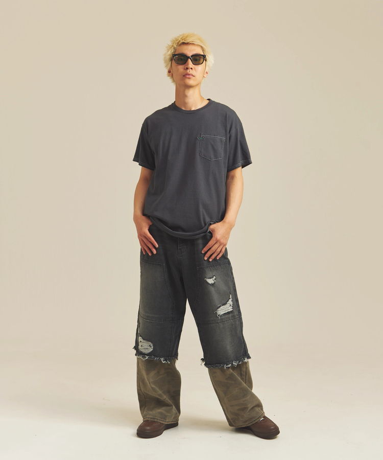 JACKROSE(ジャックローズ) |PENNEY'S/ぺニーズ THE FOX ONE-POINT OVER-DYE POCKET SS TEE(MENS)