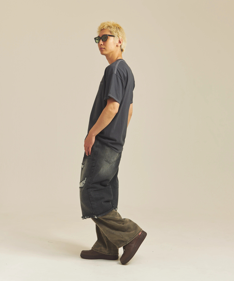 JACKROSE(ジャックローズ) |PENNEY'S/ぺニーズ THE FOX ONE-POINT OVER-DYE POCKET SS TEE(MENS)