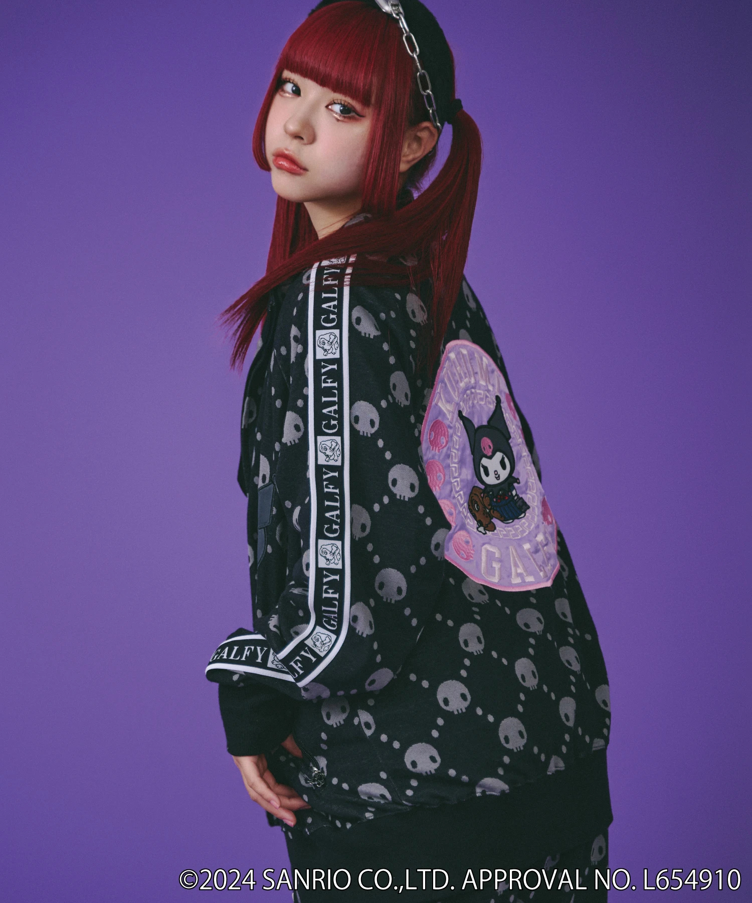 GALFY×KUROMI/ガルフィー×クロミ ドクロだらけセットアップ(MENS