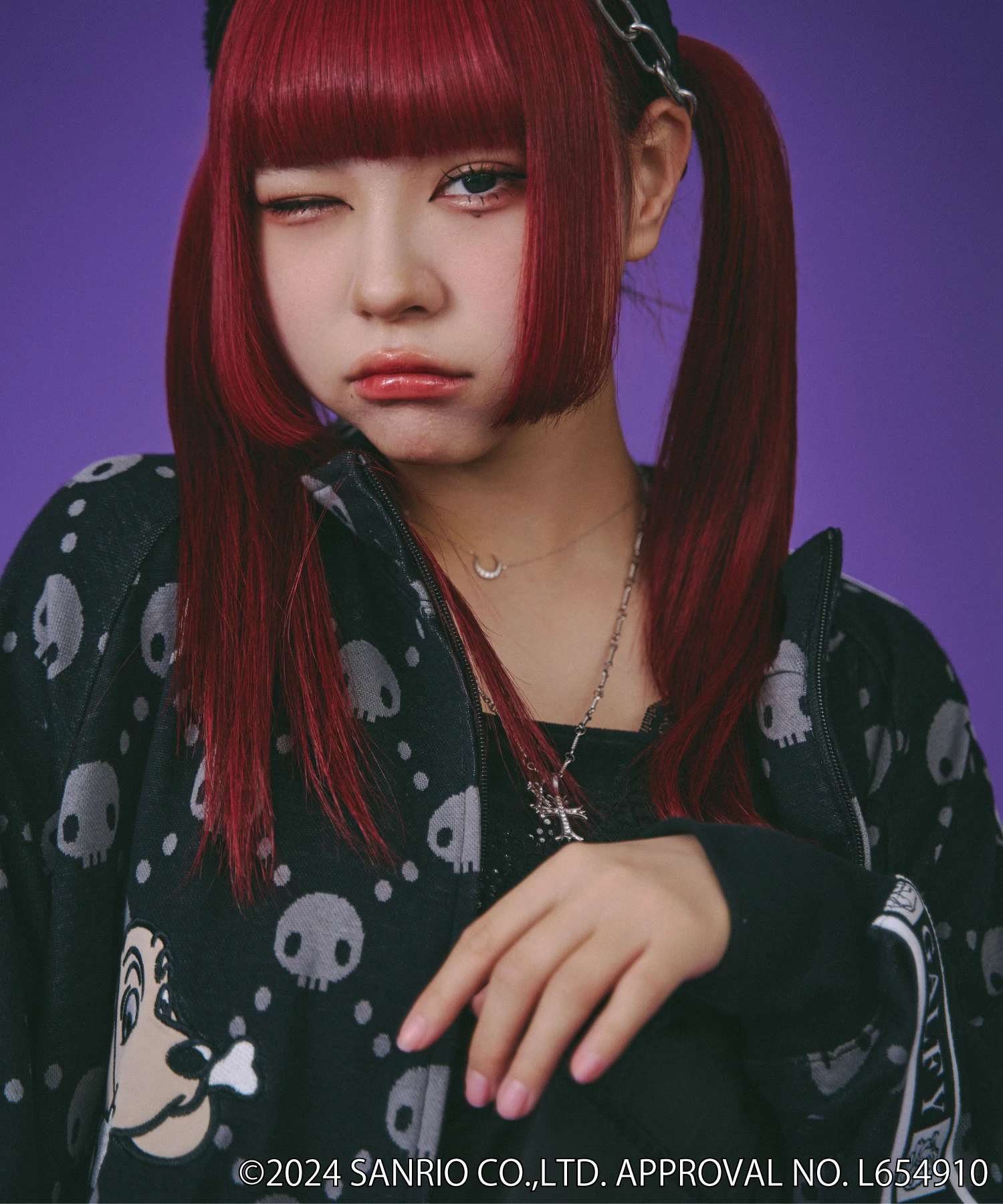 GALFY×KUROMI/ガルフィー×クロミ ドクロだらけセットアップ(MENS