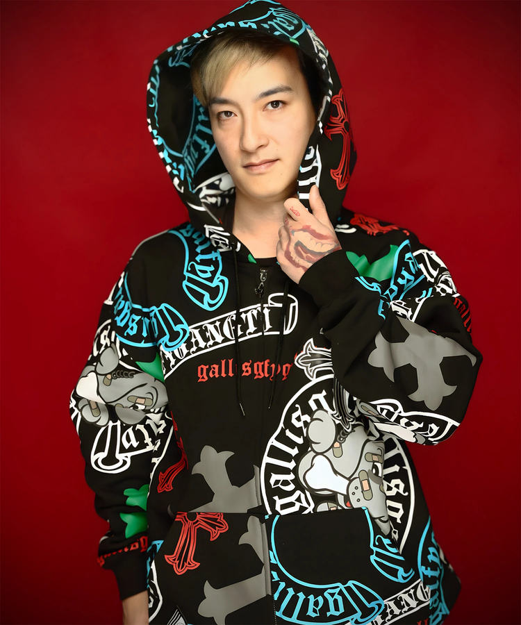 JACKROSE(ジャックローズ) |【GALFY×GALLIS ADDICTION】ガラノハーツジップパーカー(MENS/WOMENS)