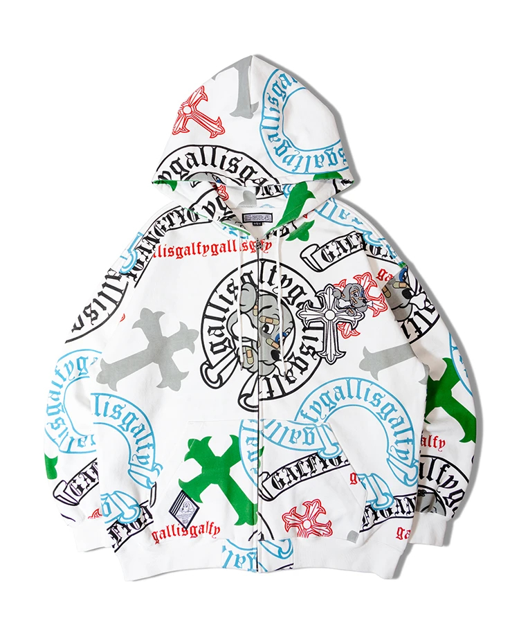 JACKROSE(ジャックローズ) |【GALFY×GALLIS ADDICTION】ガラノハーツジップパーカー(MENS/WOMENS)