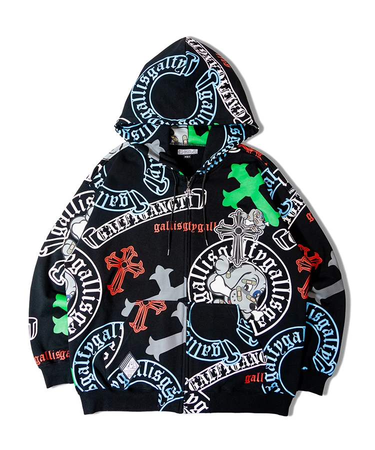 JACKROSE(ジャックローズ) |【GALFY×GALLIS ADDICTION】ガラノハーツジップパーカー(MENS/WOMENS)