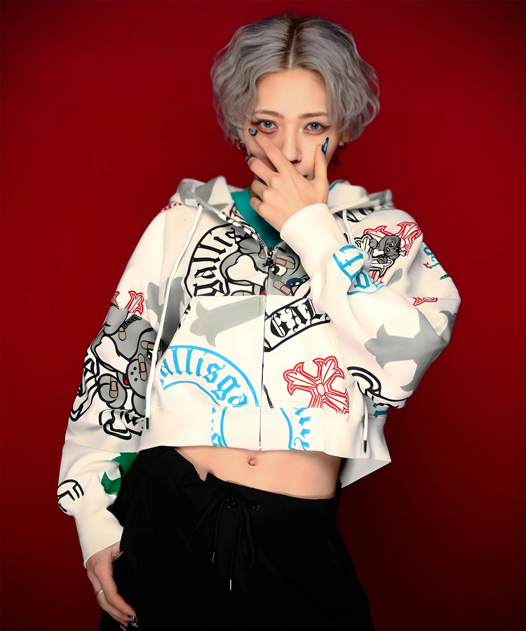 JACKROSE(ジャックローズ) |【GALFY×GALLIS ADDICTION】ガラノハーツジップパーカー(MENS/WOMENS)