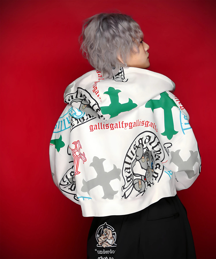 JACKROSE(ジャックローズ) |【GALFY×GALLIS ADDICTION】ガラノハーツジップパーカー(MENS/WOMENS)