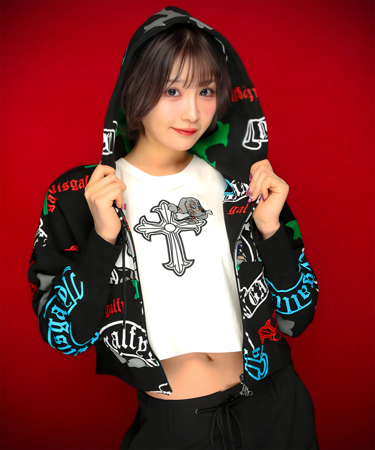 JACKROSE(ジャックローズ) |【GALFY×GALLIS ADDICTION】ガラノハーツジップパーカー(MENS/WOMENS)