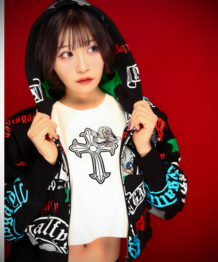 JACKROSE(ジャックローズ) |【GALFY×GALLIS ADDICTION】ガラノハーツジップパーカー(MENS/WOMENS)
