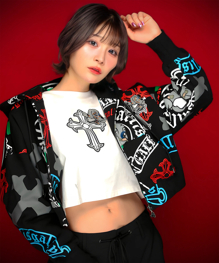 JACKROSE(ジャックローズ) |【GALFY×GALLIS ADDICTION】ガラノハーツジップパーカー(MENS/WOMENS)