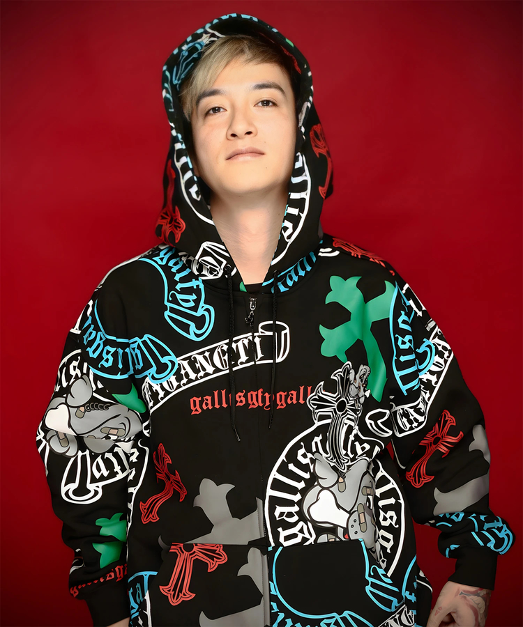 JACKROSE(ジャックローズ) |【GALFY×GALLIS ADDICTION】ガラノハーツジップパーカー(MENS/WOMENS)