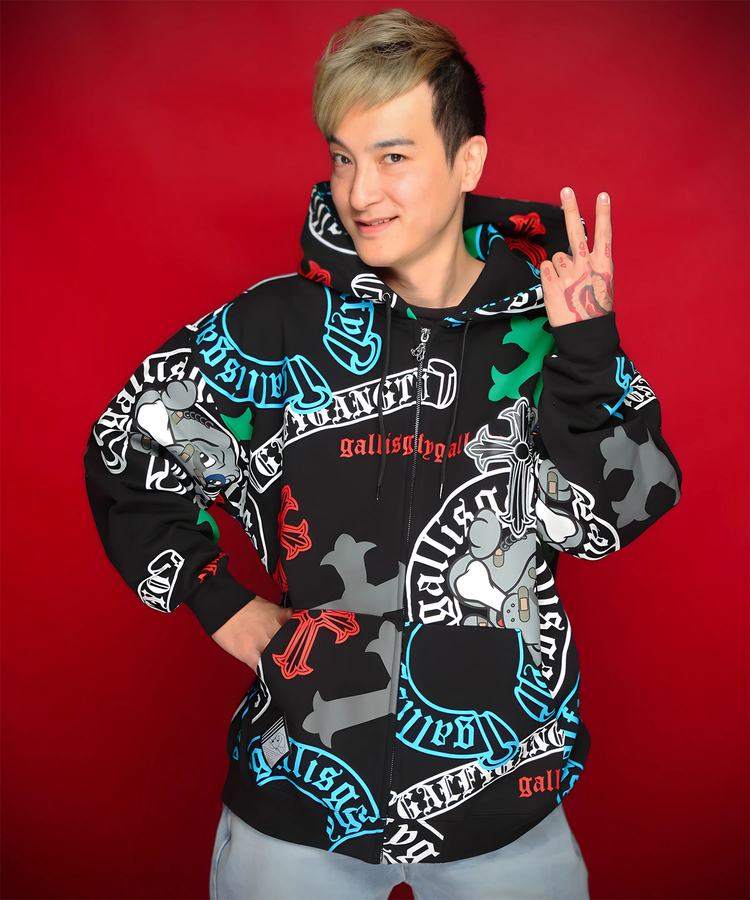 JACKROSE(ジャックローズ) |【GALFY×GALLIS ADDICTION】ガラノハーツジップパーカー(MENS/WOMENS)