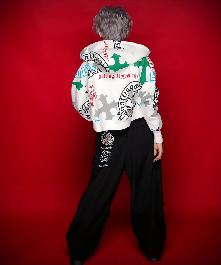 JACKROSE(ジャックローズ) |【GALFY×GALLIS ADDICTION】ガラノハーツジップパーカー(MENS/WOMENS)
