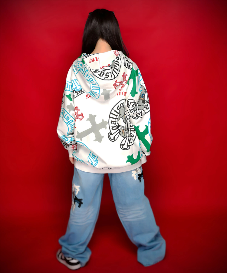 JACKROSE(ジャックローズ) |【GALFY×GALLIS ADDICTION】ガラノハーツジップパーカー(MENS/WOMENS)