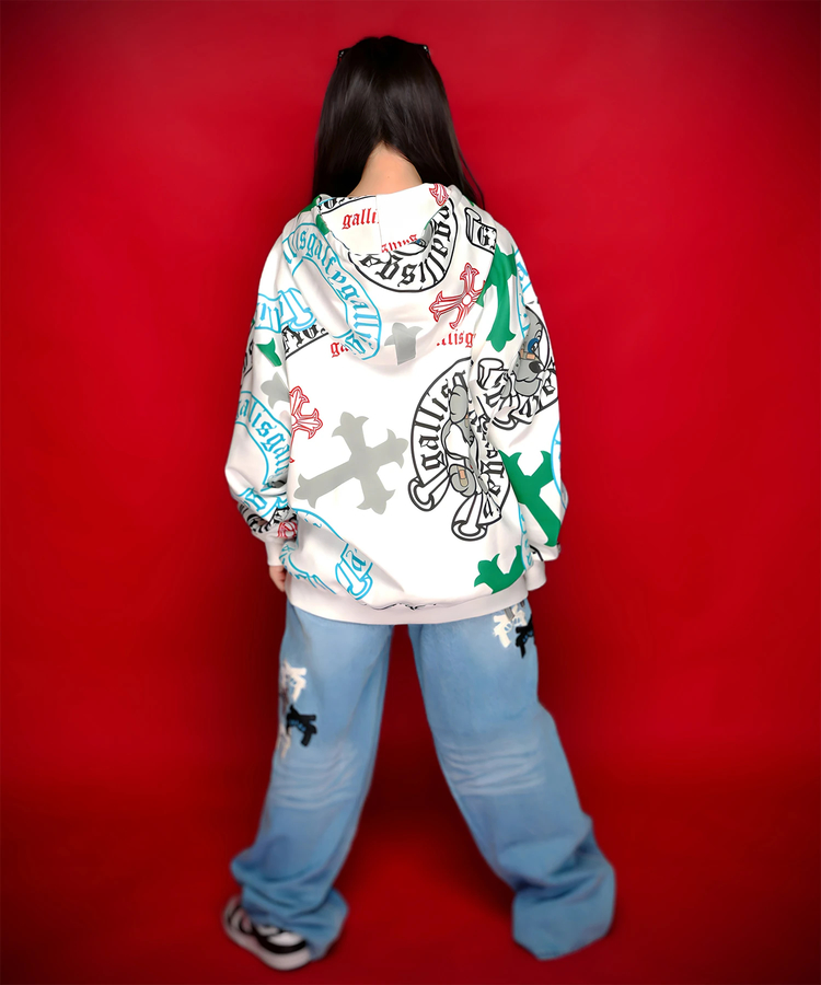 JACKROSE(ジャックローズ) |【GALFY×GALLIS ADDICTION】ガラノハーツジップパーカー(MENS/WOMENS)