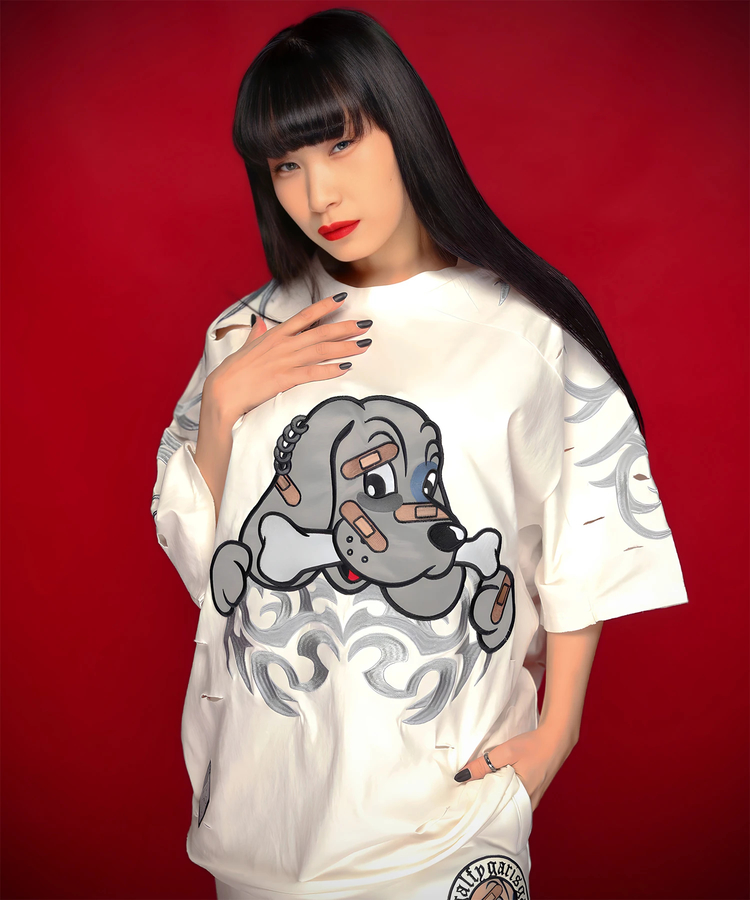 JACKROSE(ジャックローズ) |【GALFY×GALLIS ADDICTION】ぼろぼろとらいばりゅ半袖Tee(MENS)