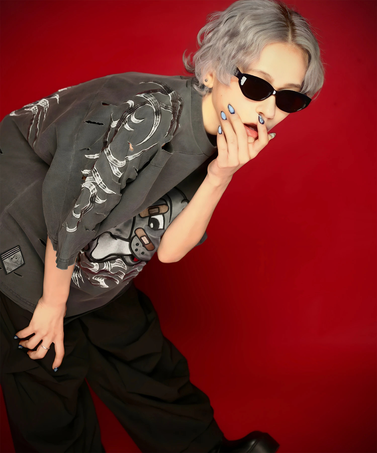 JACKROSE(ジャックローズ) |【GALFY×GALLIS ADDICTION】ぼろぼろとらいばりゅ半袖Tee(MENS)