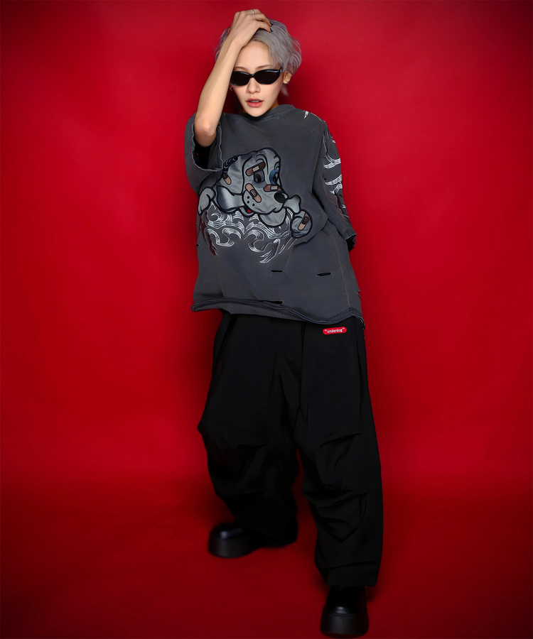 JACKROSE(ジャックローズ) |【GALFY×GALLIS ADDICTION】ぼろぼろとらいばりゅ半袖Tee(MENS)