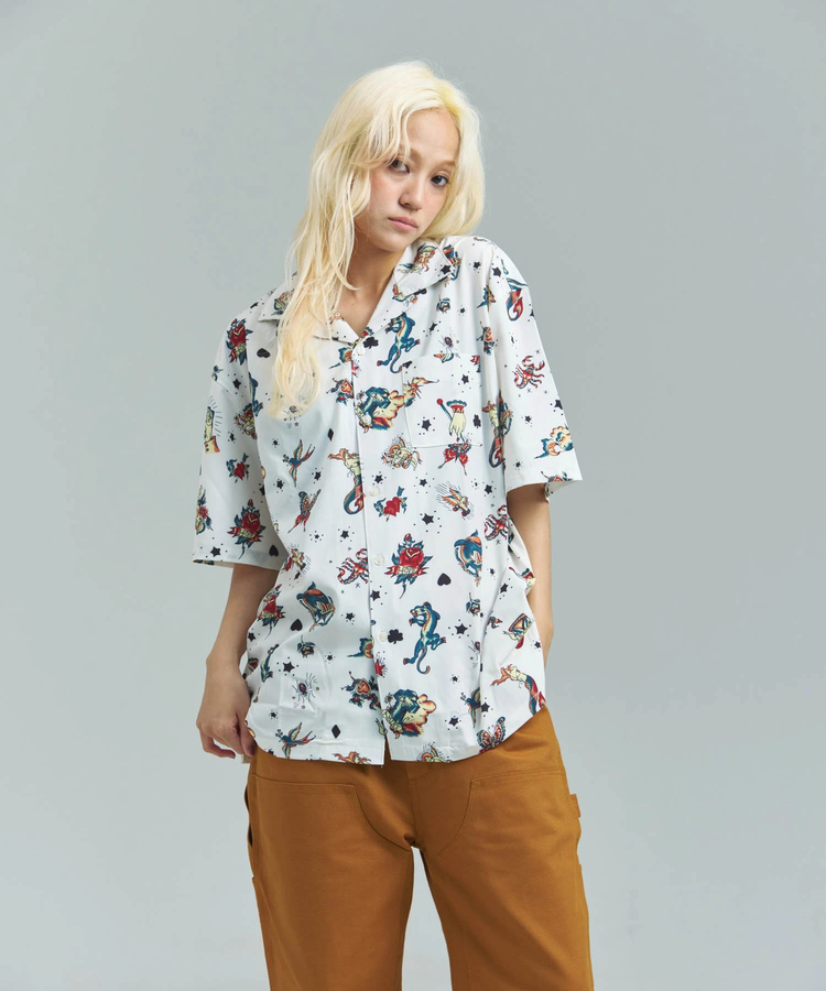 JACKROSE(ジャックローズ) |ALCARZA/アルカーザ オープンSSシャツ(MENS)