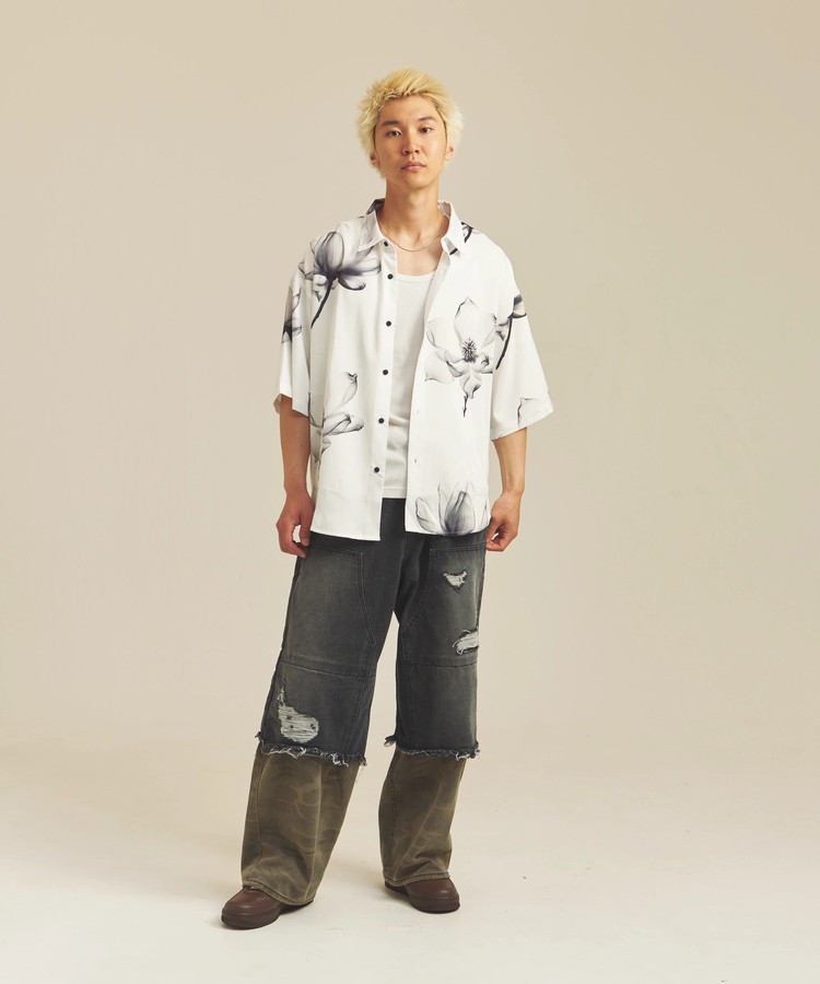 JACKROSE(ジャックローズ) |CIAO/チャオ 半袖とろみシャツ(MENS)