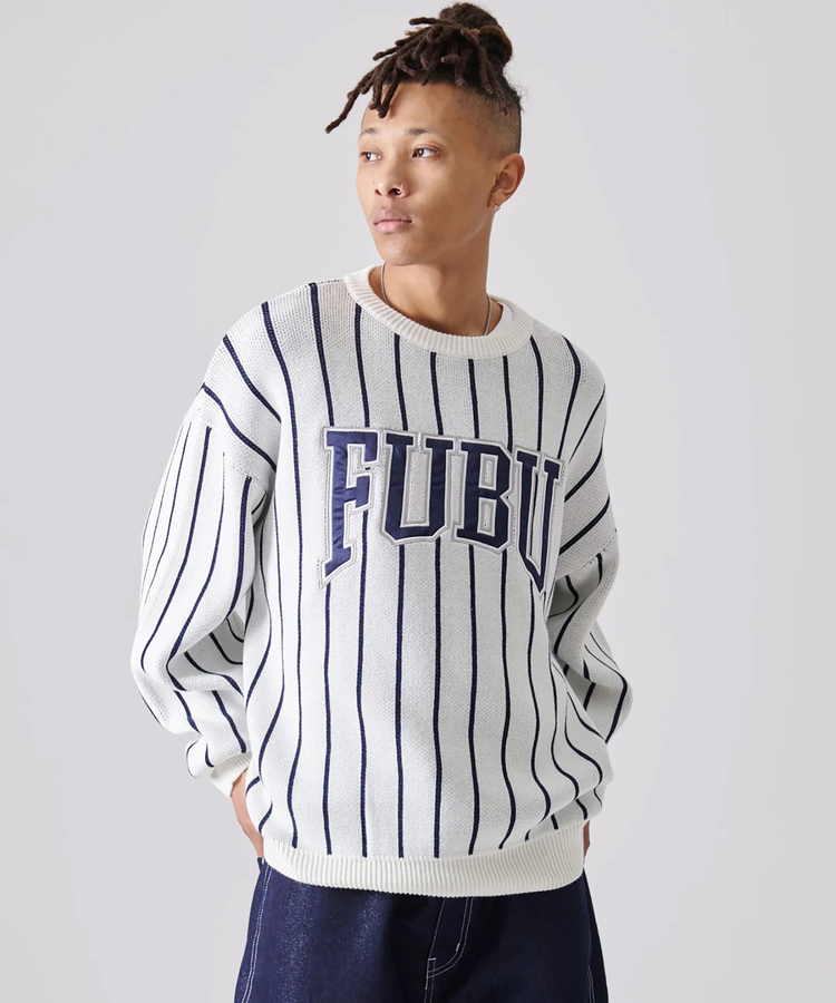 JACKROSE(ジャックローズ) |FUBU/フブ Stripe Knit Pullover(MENS)
