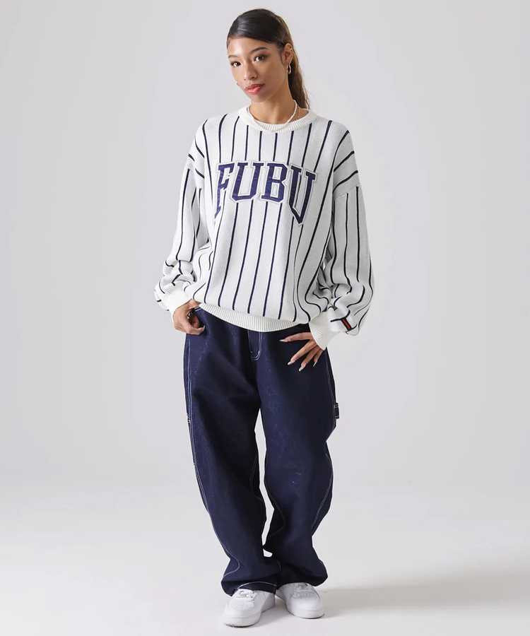 JACKROSE(ジャックローズ) |FUBU/フブ Stripe Knit Pullover(MENS)