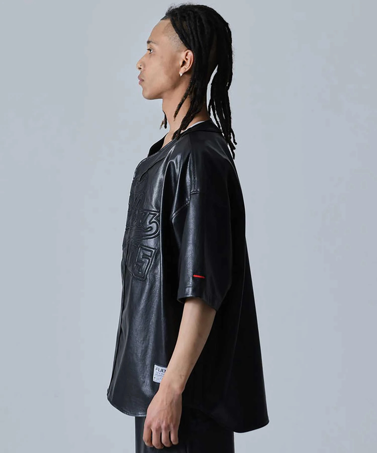 JACKROSE(ジャックローズ) |FUBU/フブ Faux Leather Baseball Shirts SS(MENS)