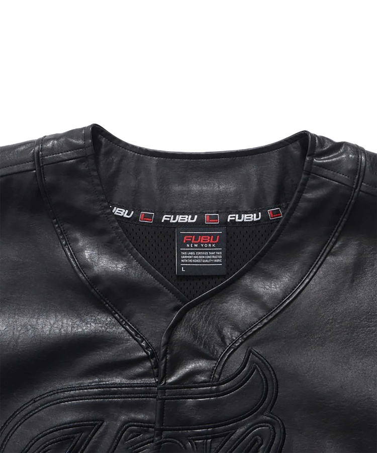 JACKROSE(ジャックローズ) |FUBU/フブ Faux Leather Baseball Shirts SS(MENS)