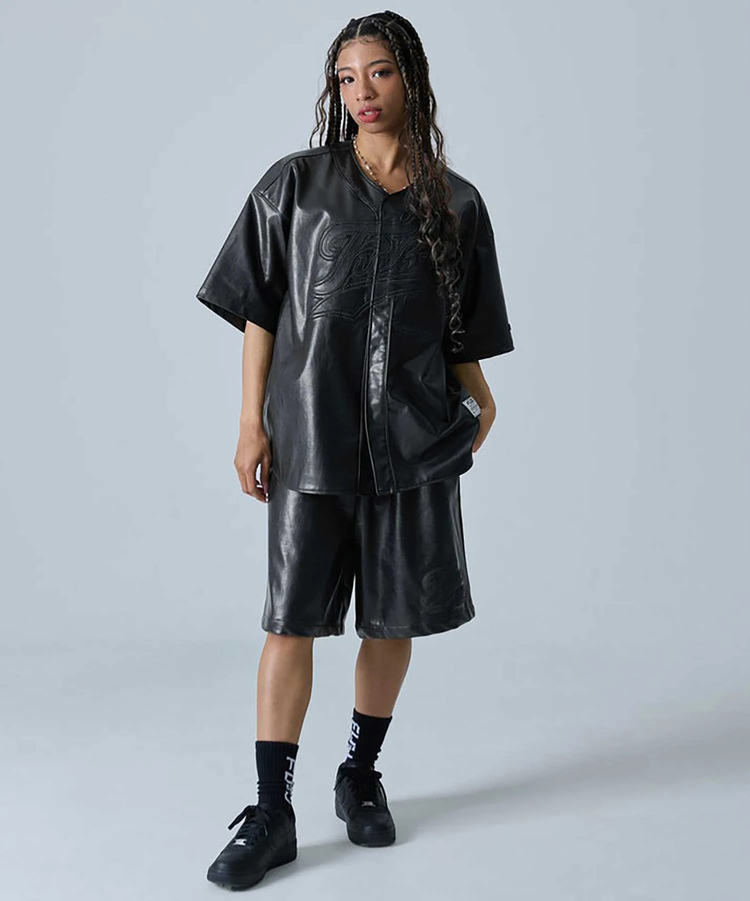 JACKROSE(ジャックローズ) |FUBU/フブ Faux Leather Baseball Shirts SS(MENS)