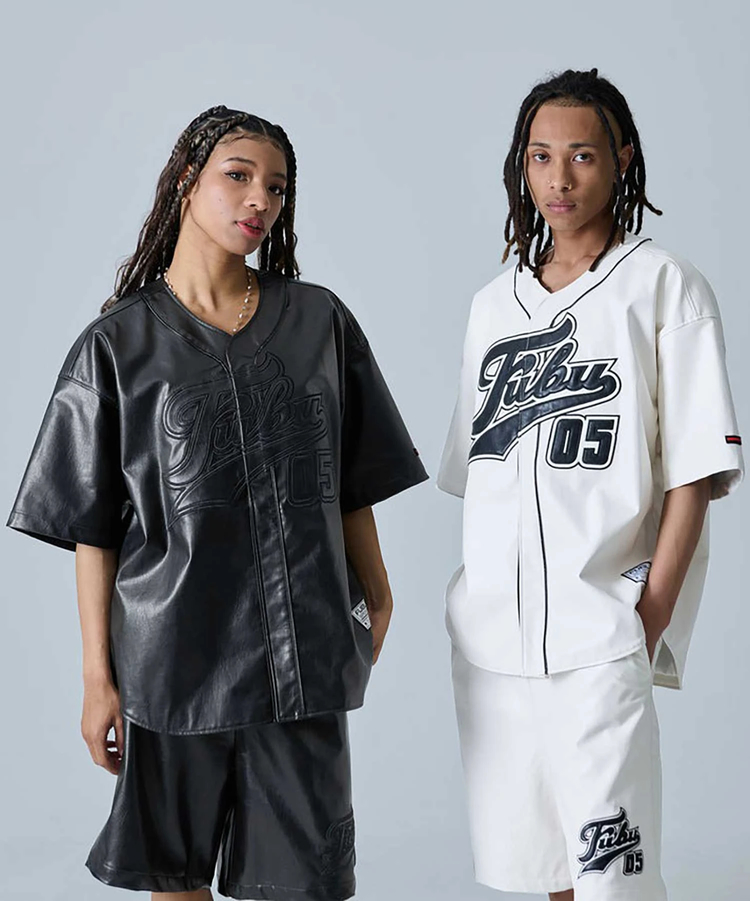 JACKROSE(ジャックローズ) |FUBU/フブ Faux Leather Baseball Shirts SS(MENS)