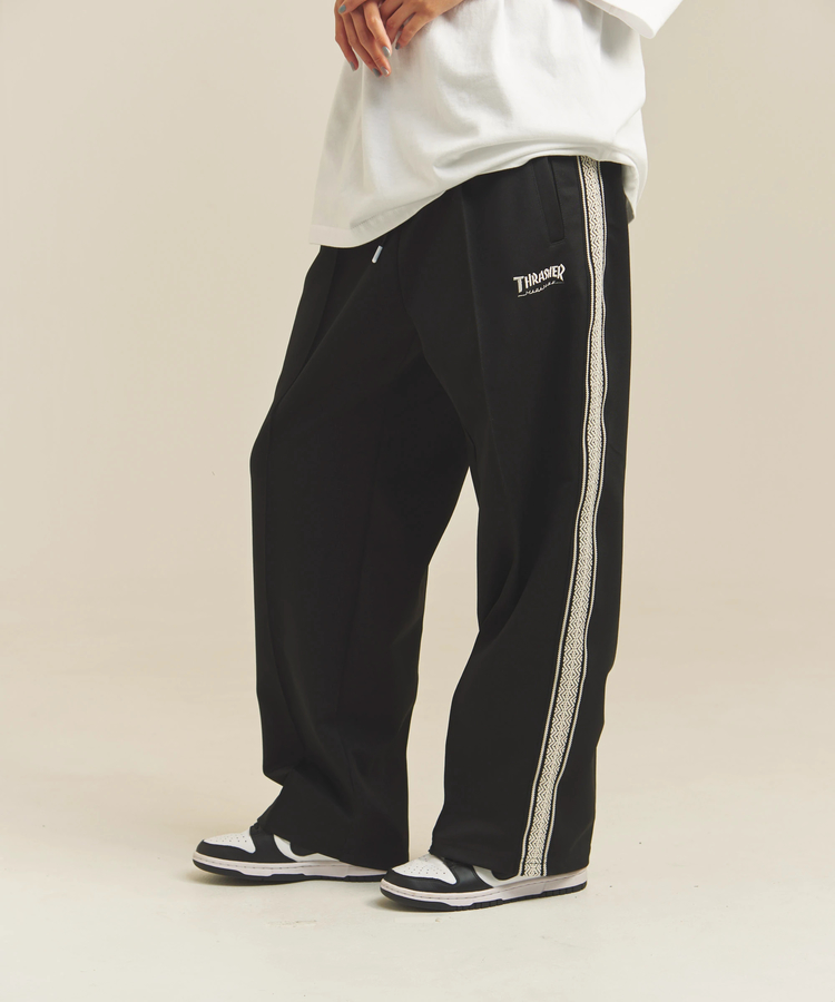 JACKROSE(ジャックローズ) |THRASHER/スラッシャー サイドラインワイドトラックパンツ *セットアップ対応(MENS)