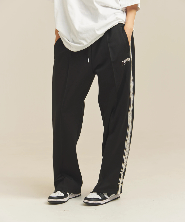 JACKROSE(ジャックローズ) |THRASHER/スラッシャー サイドラインワイドトラックパンツ *セットアップ対応(MENS)