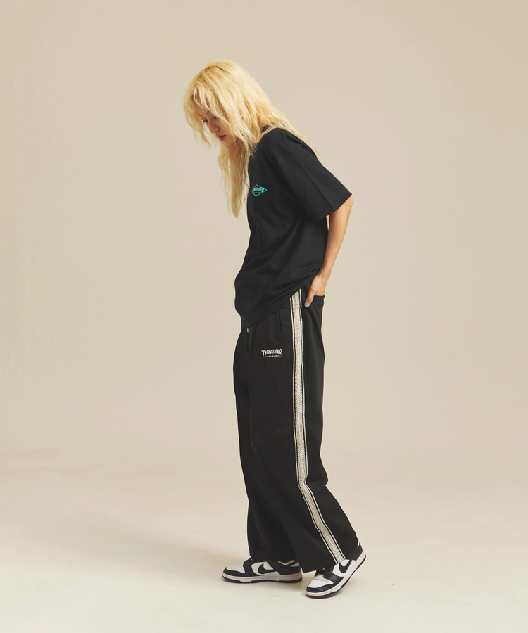 JACKROSE(ジャックローズ) |THRASHER/スラッシャー サイドラインワイドトラックパンツ *セットアップ対応(MENS)