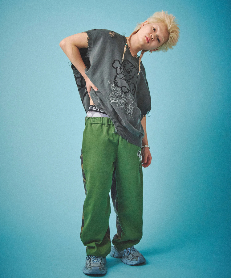 JACKROSE(ジャックローズ) |GALFY/ガルフィー スパイダー染め染めニットベスト(MENS)