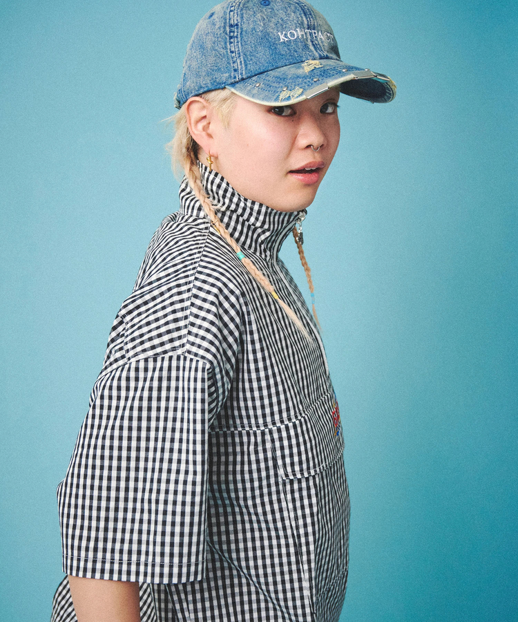 JACKROSE(ジャックローズ) |GALFY/ガルフィー 宇宙犬半袖チェックアノラック SS(MENS)