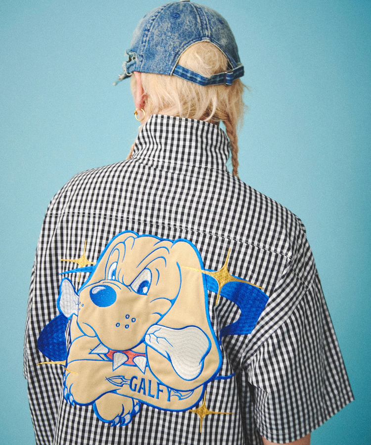 JACKROSE(ジャックローズ) |GALFY/ガルフィー 宇宙犬半袖チェックアノラック SS(MENS)