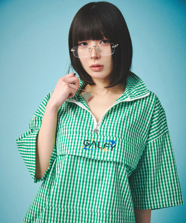 JACKROSE(ジャックローズ) |GALFY/ガルフィー 宇宙犬半袖チェックアノラック SS(MENS)