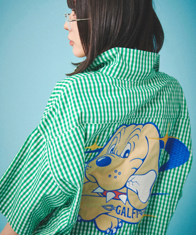 JACKROSE(ジャックローズ) |GALFY/ガルフィー 宇宙犬半袖チェックアノラック SS(MENS)