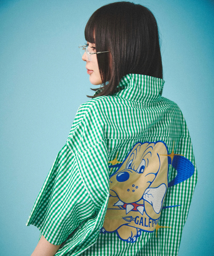 JACKROSE(ジャックローズ) |GALFY/ガルフィー 宇宙犬半袖チェックアノラック SS(MENS)
