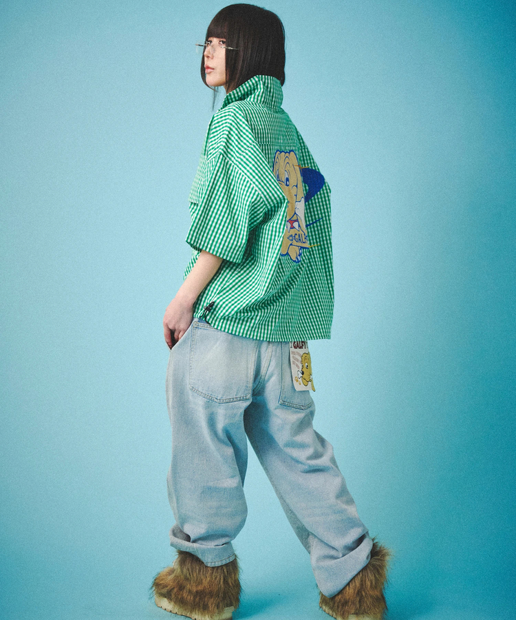 JACKROSE(ジャックローズ) |GALFY/ガルフィー 宇宙犬半袖チェックアノラック SS(MENS)
