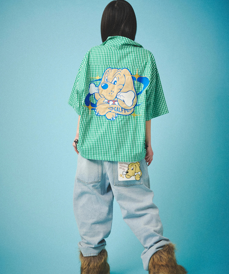 JACKROSE(ジャックローズ) |GALFY/ガルフィー 宇宙犬半袖チェックアノラック SS(MENS)