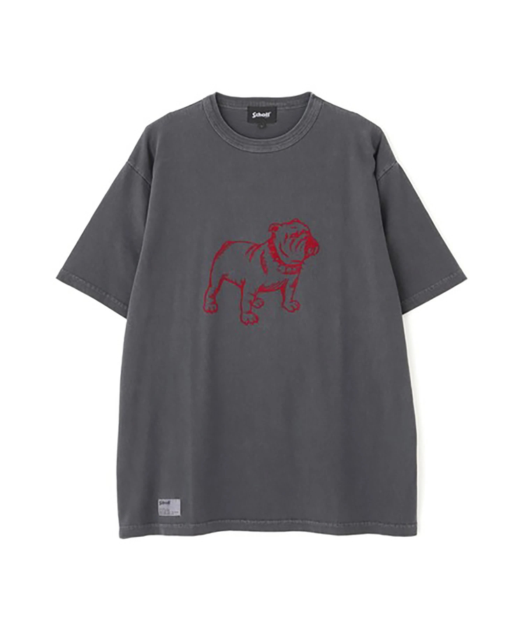 JACKROSE(ジャックローズ) |Schott/ショット PIGMENT SS T-SHIRT FLOCKY BULLDOG(MENS)