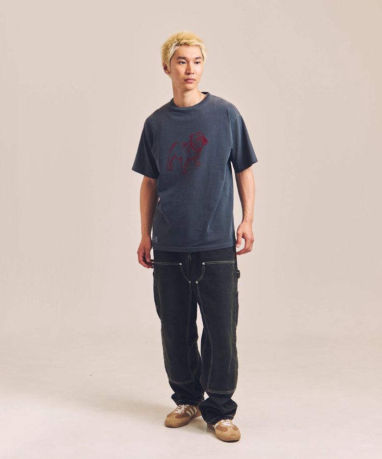 JACKROSE(ジャックローズ) |Schott/ショット PIGMENT SS T-SHIRT FLOCKY BULLDOG(MENS)