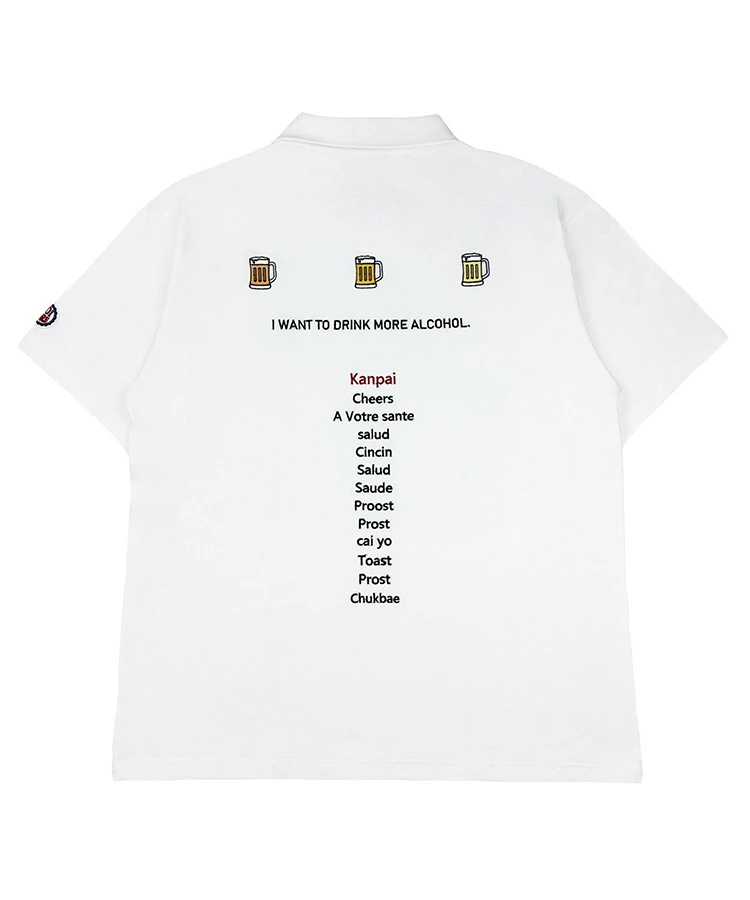 YOIDORE/酔いどれ 乾杯ビール S/Sポロシャツ(MENS)｜ファッション通販