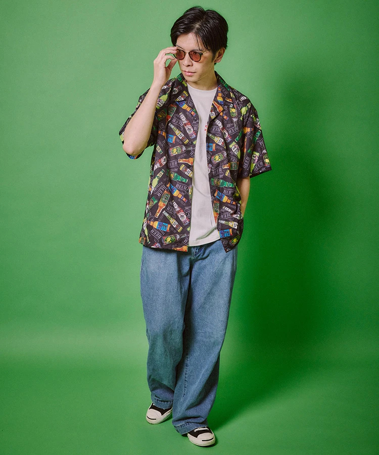 JACKROSE(ジャックローズ) |YOIDORE/酔いどれ 酒S/Sアロハシャツ(MENS)