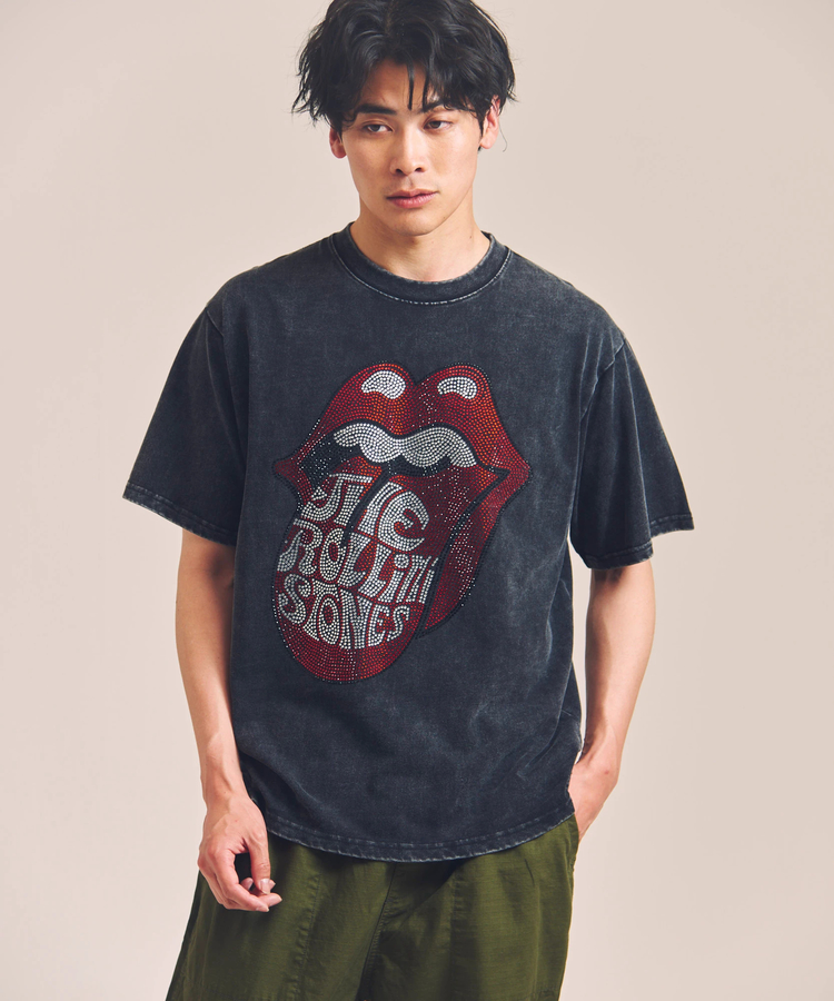 JACKROSE(ジャックローズ) |【The Rolling Stones×JACKROSE】Lips&Tongue ラインストーン-SSTEE(MENS)