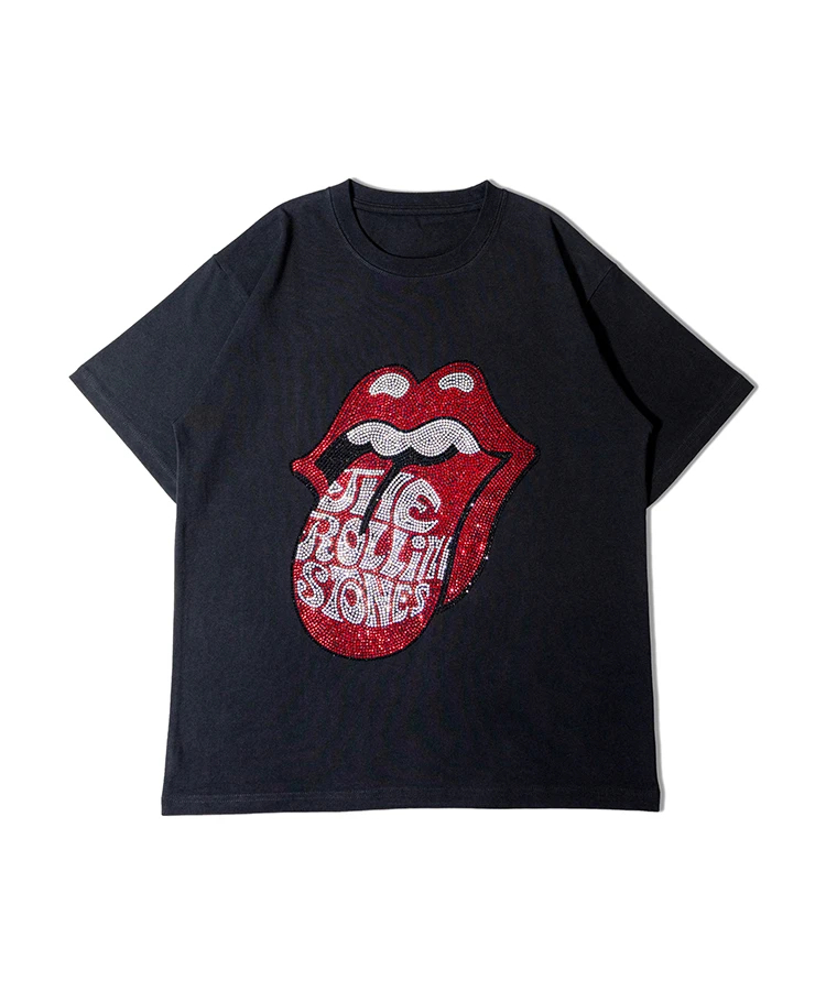 JACKROSE(ジャックローズ) |【The Rolling Stones×JACKROSE】Lips&Tongue ラインストーン-SSTEE(MENS)